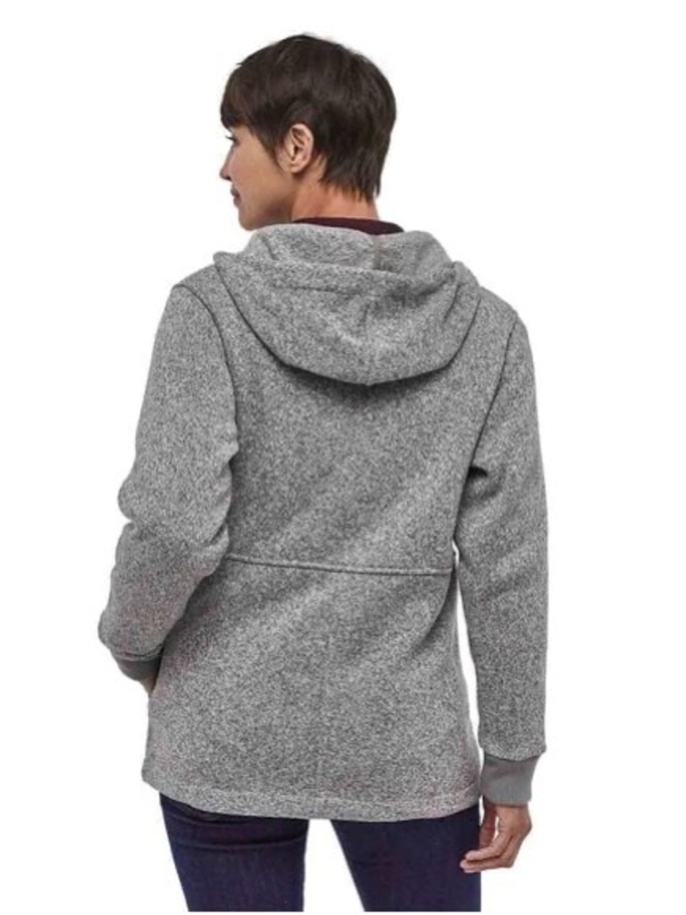 Patagonia Better Sweater Hooded Coat Jacket Gray Recycled Fleece Button Front S - Picture 5 of 16